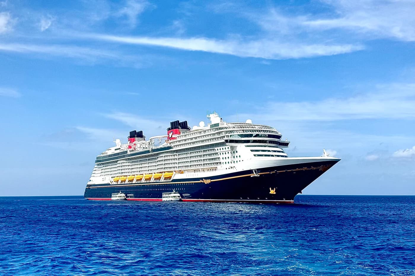 Disney Treasure on bright blue water off Grand Cayman