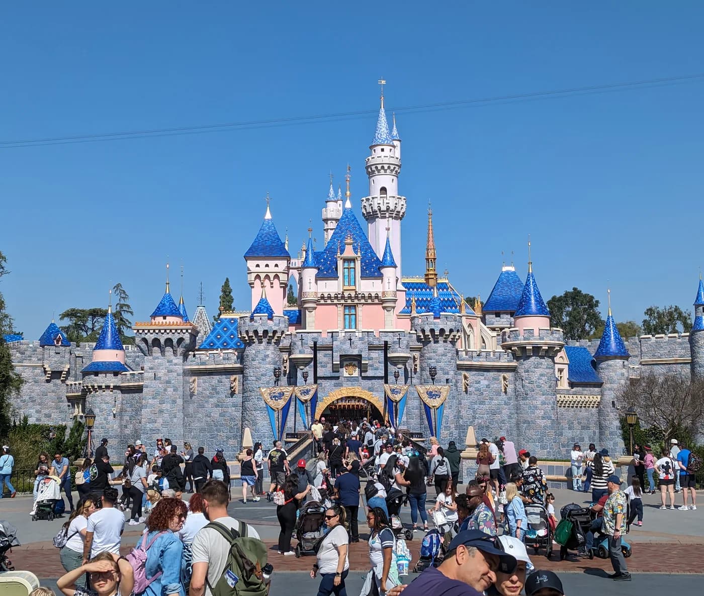Sleeping Beauty Castle on a sunny day at Disneyland Resort