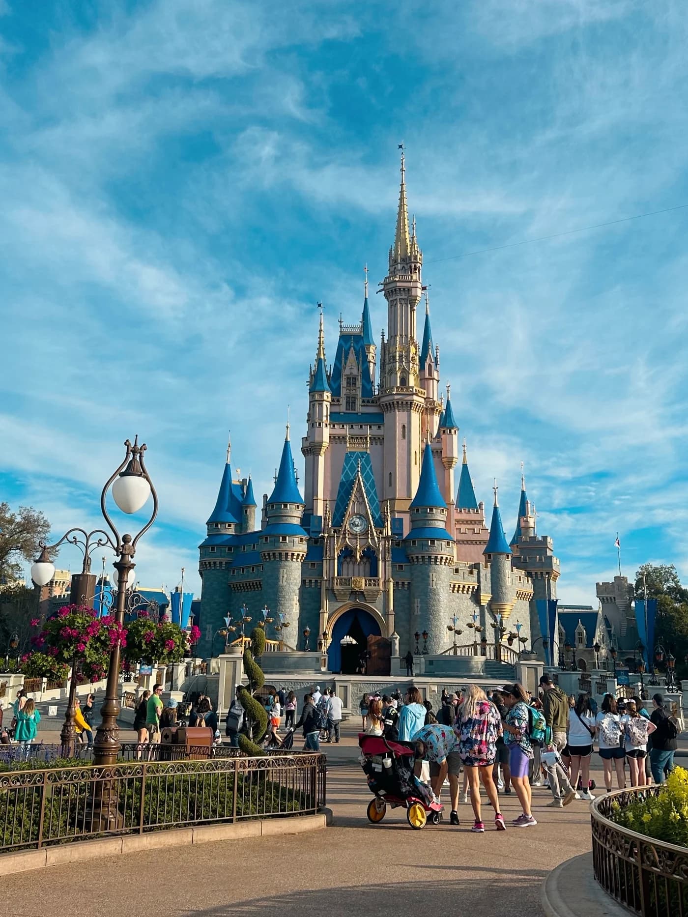 Cinderella Castle with blue rooftops at Walt Disney World