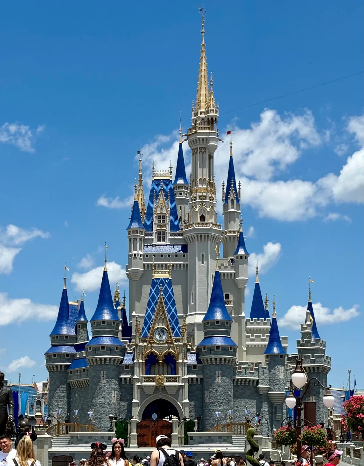 Cinderella Castle with blue rooftops at Walt Disney World